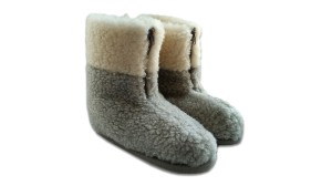 Bambosze Wełniane na Zamek - Popielaty - Wooltex.pl