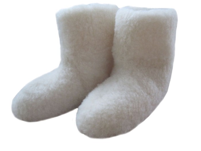 Bambosze Wełniane Eskimo - Ecru - Wooltex.pl