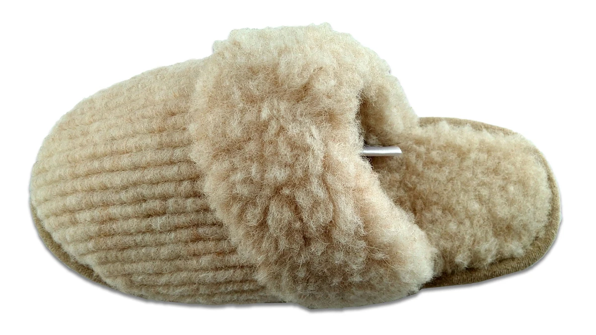 Kapcie Relax II - Beżowy 2 - Wooltex.pl