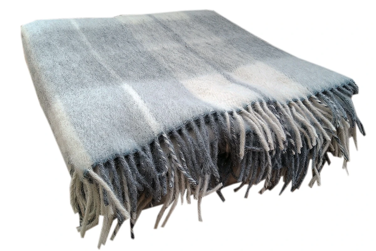 Koc Tkany Frędzle - Lena - Wooltex.pl