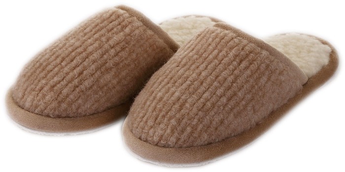 Kapcie Relax III - Beżowy - Wooltex.pl