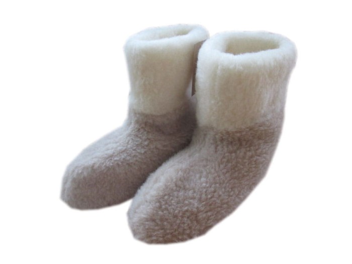 Bambosze Wełniane Eskimo - Beż - Wooltex.pl