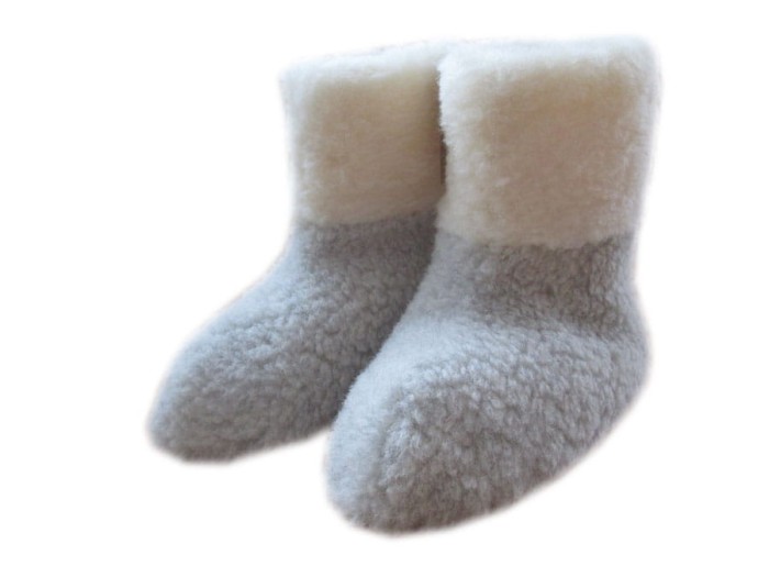 Bambosze Wełniane Eskimo - Popiel - Wooltex.pl