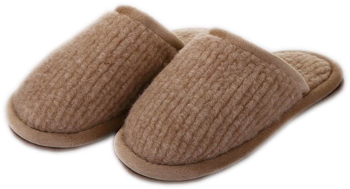 Kapcie Relax Classic - Beżowy - Wooltex.pl