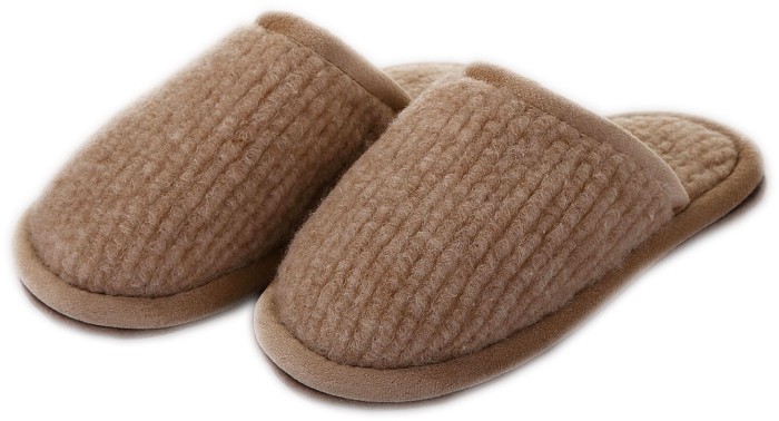 Kapcie Relax Classic - Beżowy - Wooltex.pl