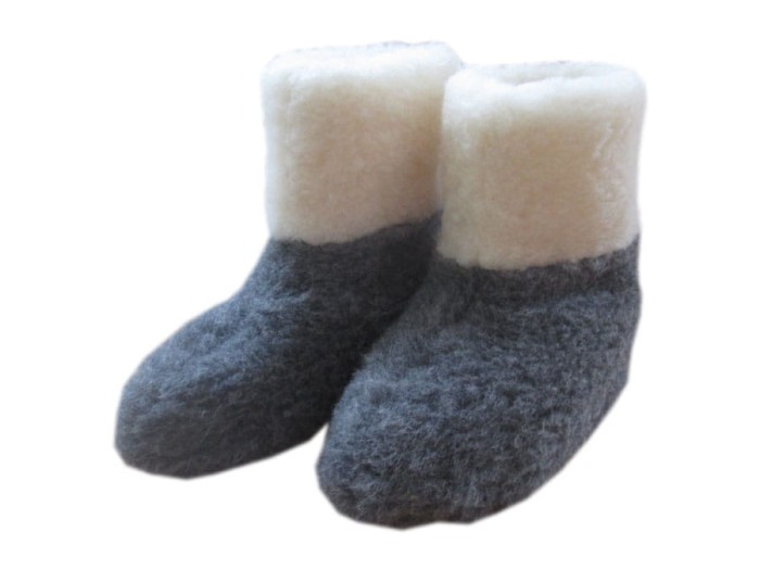 Bambosze Wełniane Eskimo - Grafit - Wooltex.pl