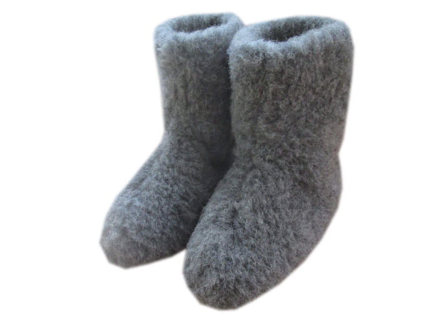 Bambosze Wełniane Eskimo - Grafit - Wooltex.pl