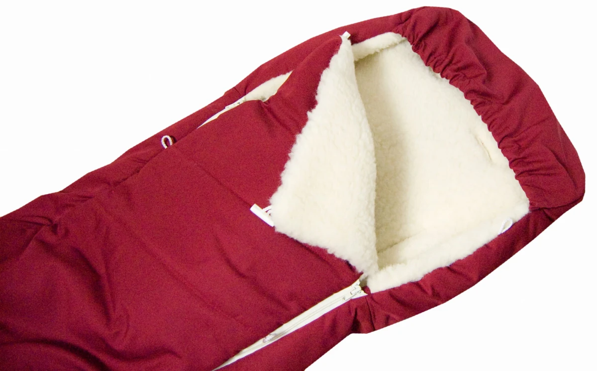 Śpiwór Wełniany Dziecięcy - Bordowy - Wooltex.pl