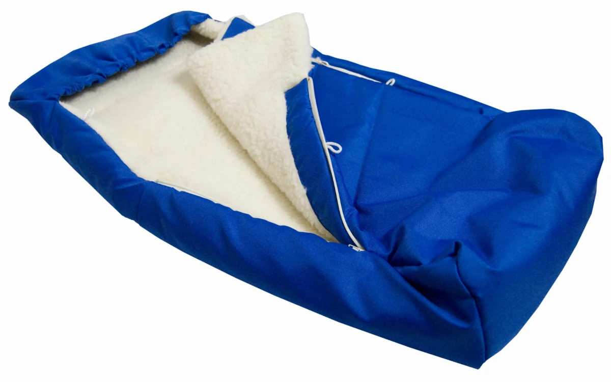 Śpiwór Wełniany Dziecięcy - Niebieski - Wooltex.pl