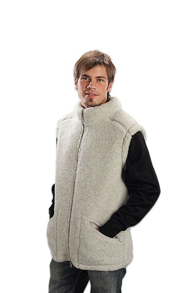 Kamizelka Wełniana Kuba - Popielaty - Wooltex.pl