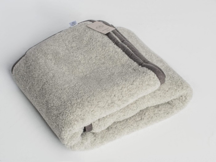 Koc Wełniany - Popielaty - Wooltex.pl