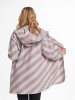 Sweter w ukośne pasy różowy