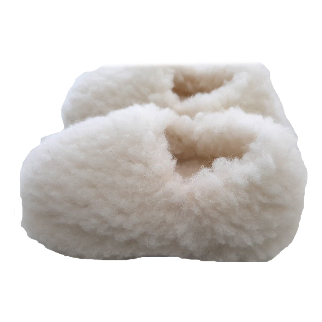 Kapcie Dziecięce Runo - Ecru - Wooltex