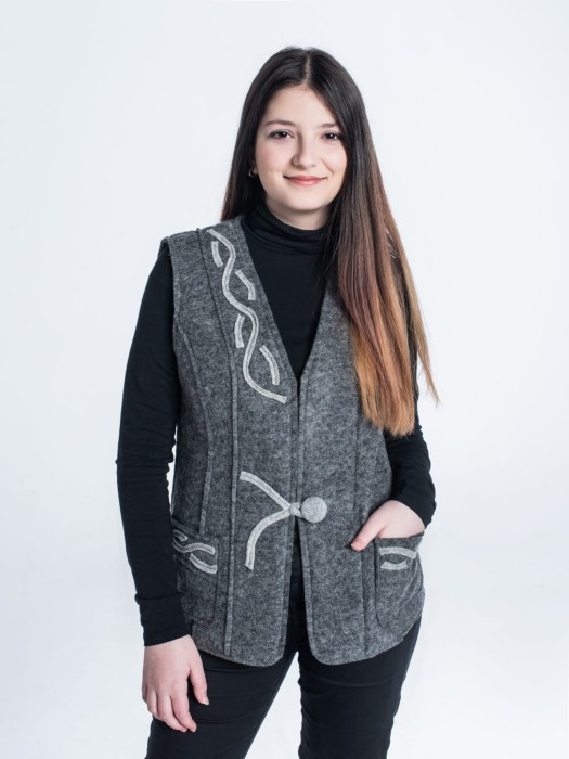 Kamizelka wełniana Ida Szara