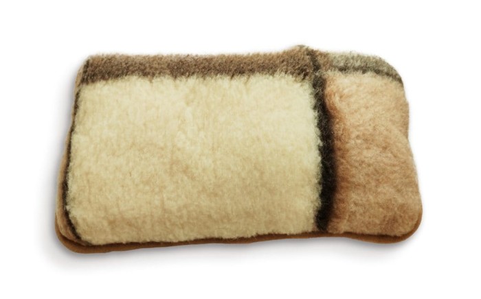 Poduszka Wełniana na oparcie - Krata - Wooltex.pl