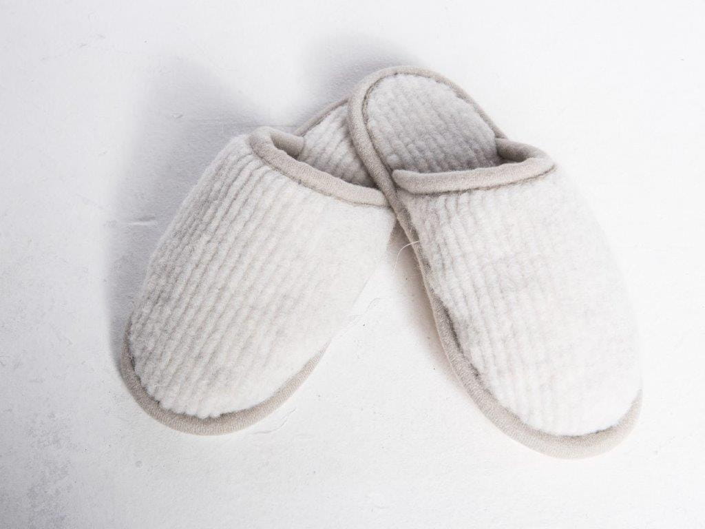 Kapcie Relax Classic - Popielaty - Wooltex.pl