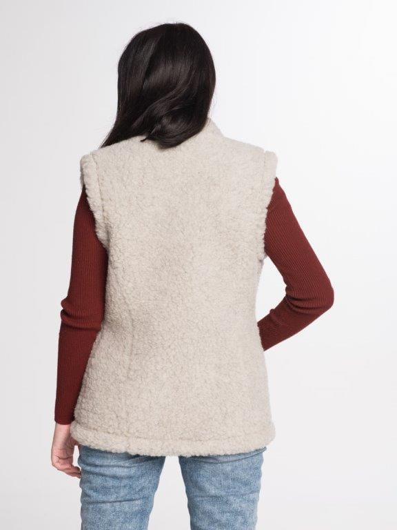 Kamizelka Wełniana Basia - Popielata - Wooltex.pl