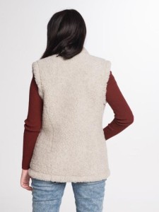 Kamizelka Wełniana Basia - Popielata - Wooltex.pl