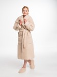 Szlafrok Wełniany Beżowy Wooltex