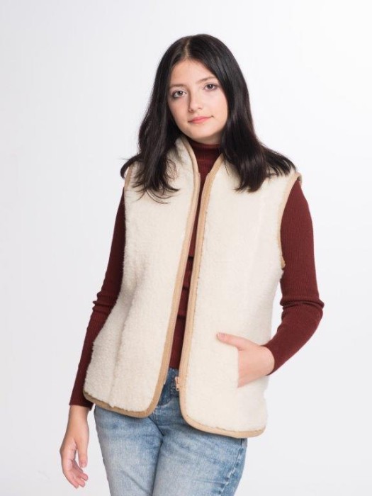 Kamizelka Wełniana Basia - Iza- Wooltex.pl