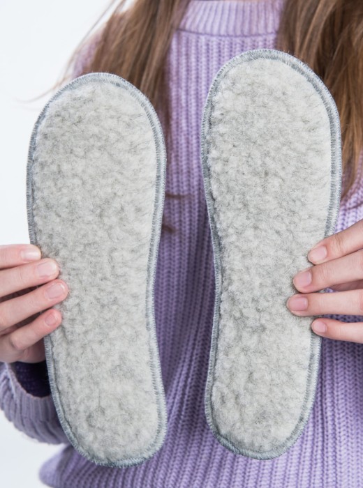 Wkładki Wełniane do obuwia - Popielaty - Wooltex.pl