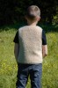 Kamizelka Wełniana Dziecięca - Beżowa - Wooltex.pl