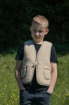 Kamizelka wełniana dla dzieci Beżowa Wooltex
