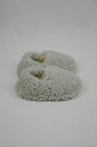 Kapcie Dziecięce Runo - Popielate - Wooltex