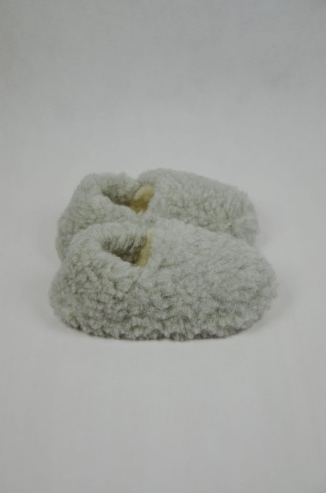 Kapcie Dziecięce Runo - Popielate - Wooltex