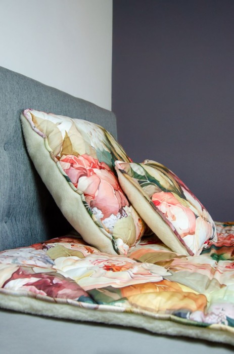 Kołdra Wełniana Premium - Kwiaty - Wooltex.pl
