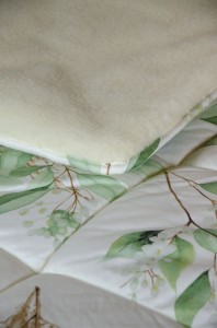 Kołdra Wełniana Premium -  Listki - Wooltex.pl