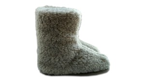 Bambosze Wełniane na Zamek - Popielate - Wooltex.pl