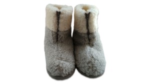 Bambosze Wełniane na Zamek - Popielaty - Wooltex.pl