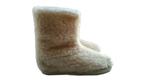Bambosze Wełniane na Zamek - Ecru - Wooltex.pl