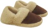 Kapcie Wełniane Pełne - Brązowy - Wooltex.pl