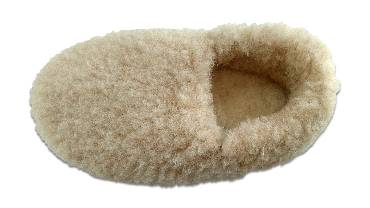 Kapcie Wełniane Runo - Beżowy - Wooltex.pl