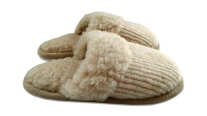 Kapcie Relax II - Beżowy 2 - Wooltex.pl