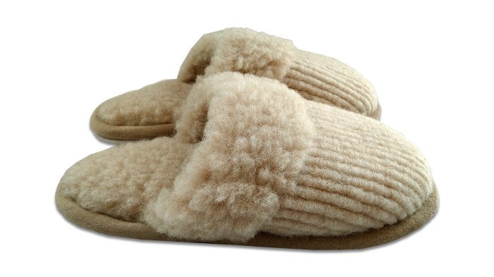 Kapcie Relax II - Beżowy 2 - Wooltex.pl