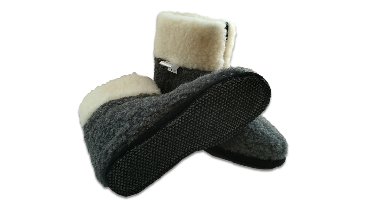 Bambosze Wełniane na Zamek - Podeszwa - Wooltex.pl