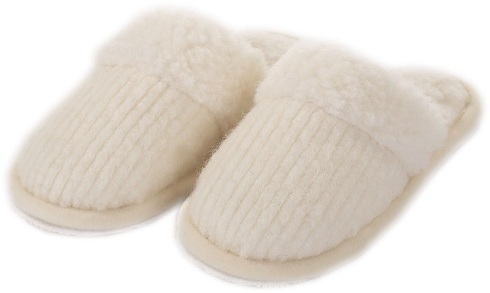Kapcie Relax II - Ecru - Wooltex.pl