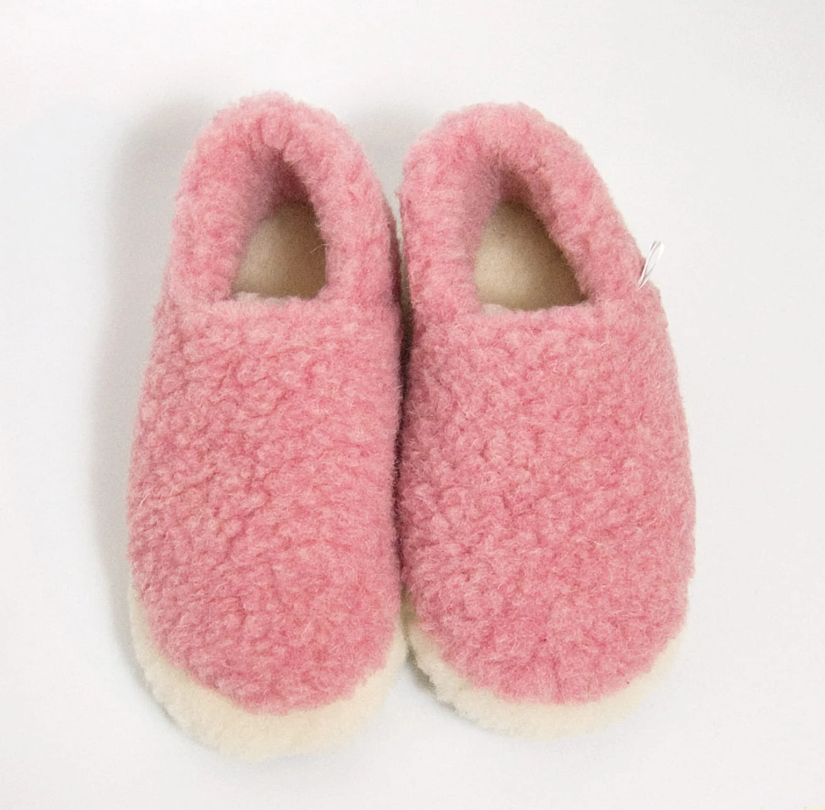 Kapcie Wełniane Runo - Różowy - Wooltex.pl