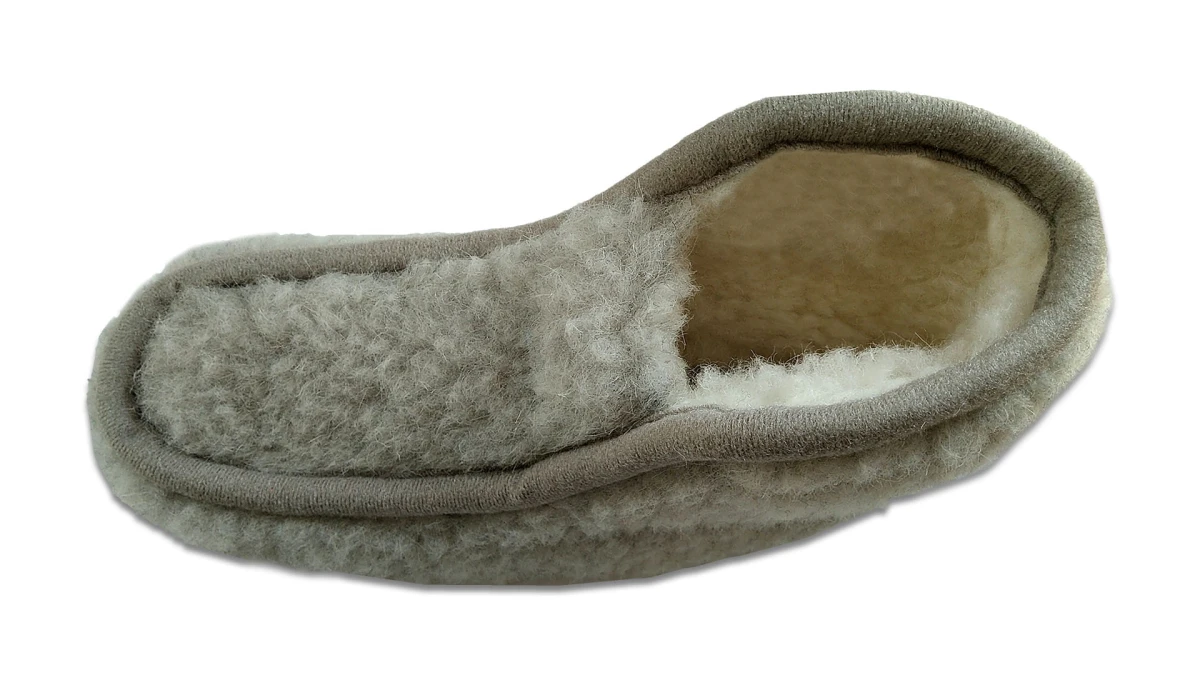 Bambosze Wełniane Niskie - Popielaty - Wooltex.pl