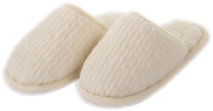 Kapcie Relax III - Ecru - Wooltex.pl