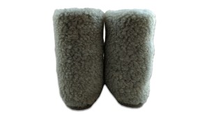 Bambosze Wełniane na Zamek - Popielate - Wooltex.pl