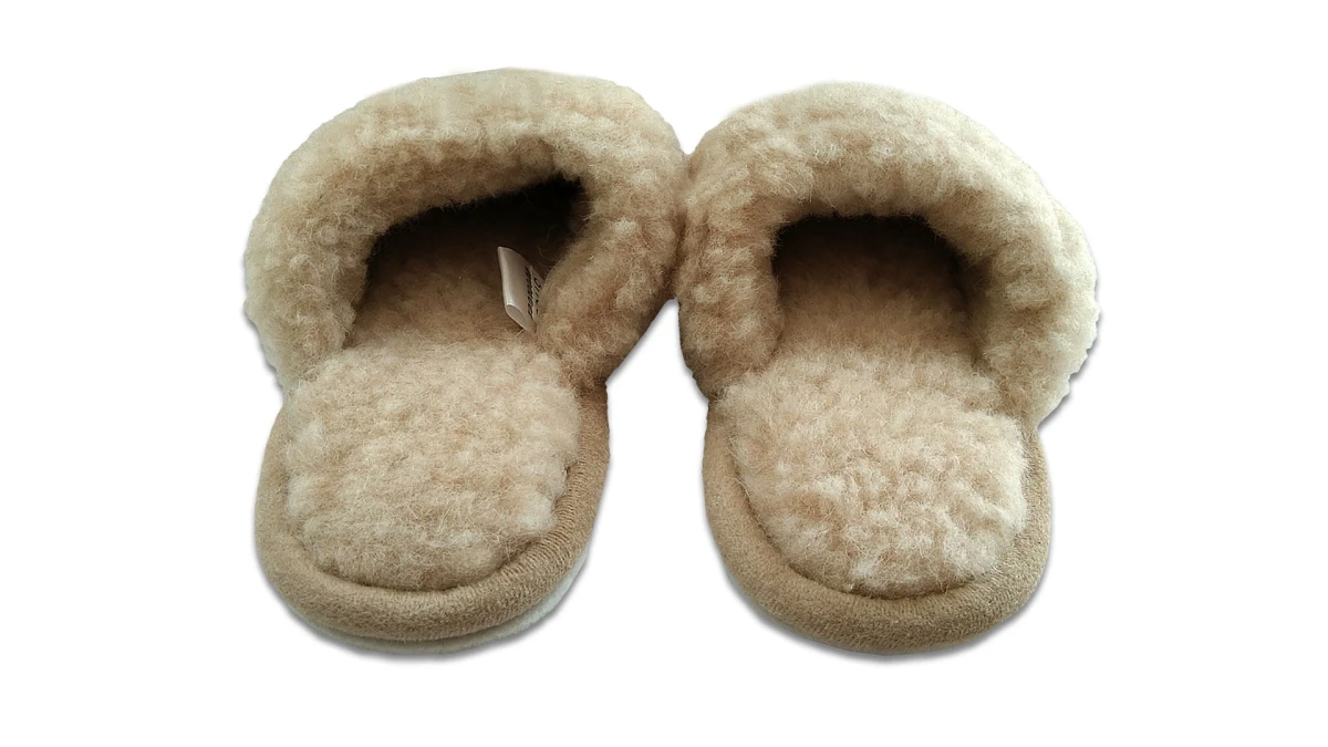 Kapcie Relax II - Beżowy 2 - Wooltex.pl