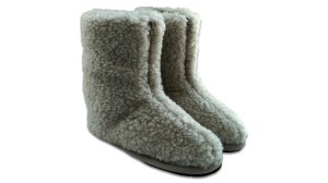 Bambosze Wełniane na Zamek - Popielate - Wooltex.pl
